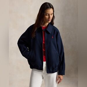 Polo Ralph Lauren Oversized Cotton Windbreaker in Lauren Navy
